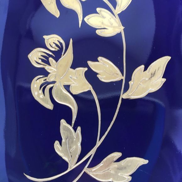 Vintage Ilmenau Echt Kobalt West German gilded indigo blue gold platter 1930s​ - Picture 4 of 13